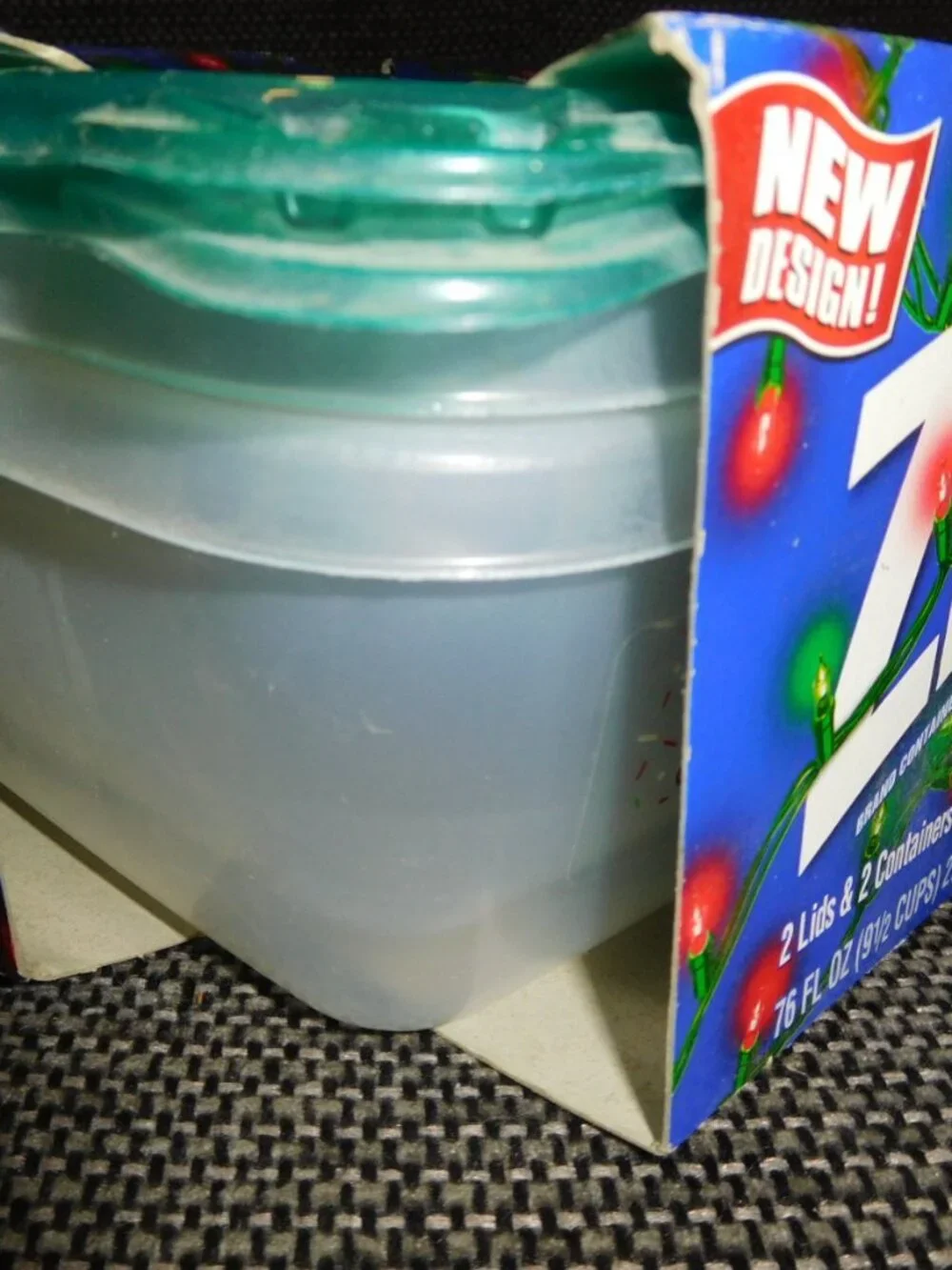 Ziploc 2002 Large Rectangle Food Storage Containers Vintage Holiday Christmas